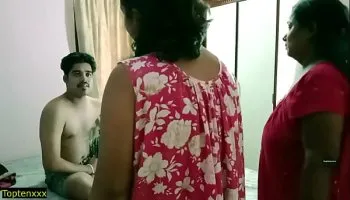 Desi babe gets caught with her stepsister while devar masturbates hard