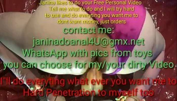 Janina intense anal dildo machine hardcore asshole penetration session